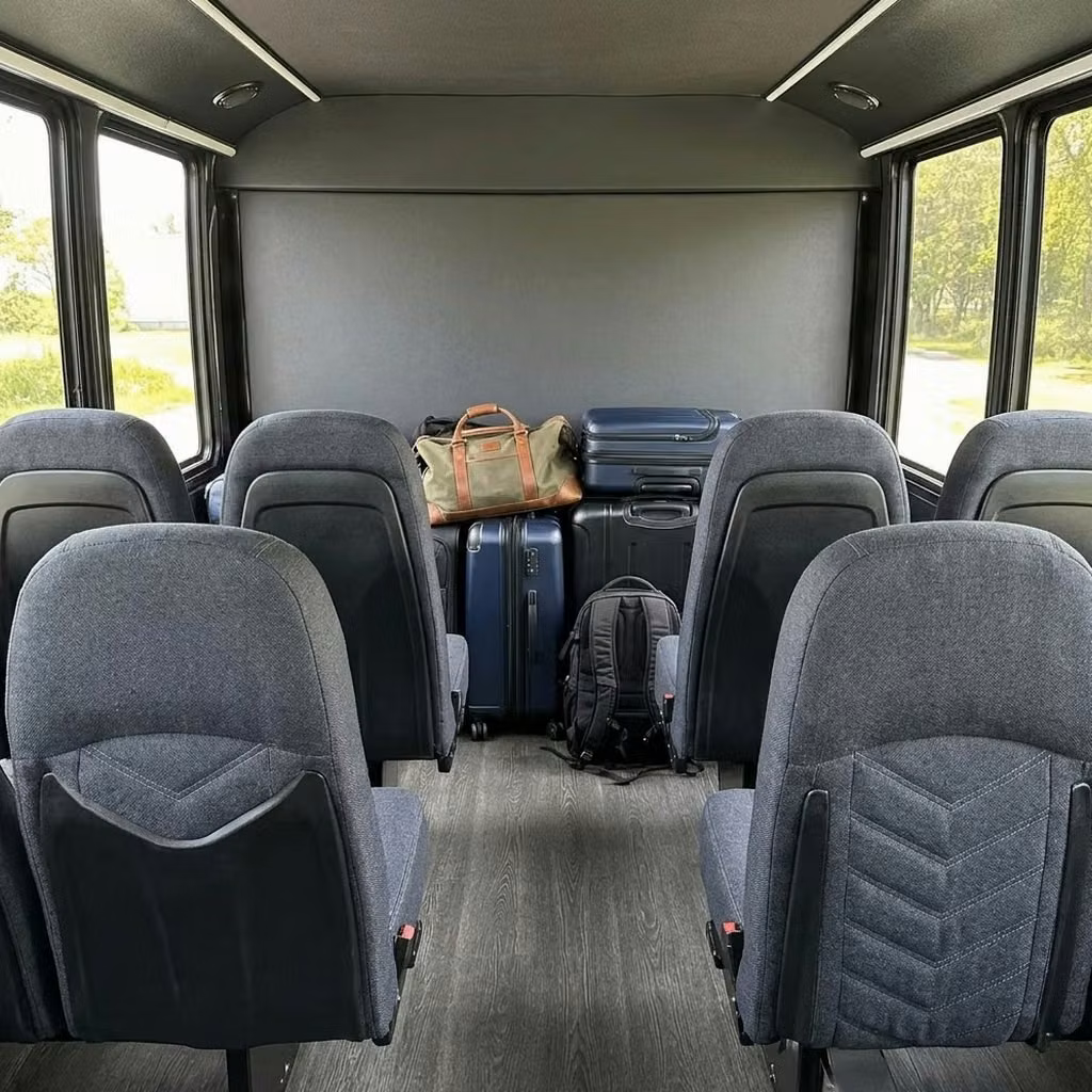 rome 25 passenger minibus luggage area