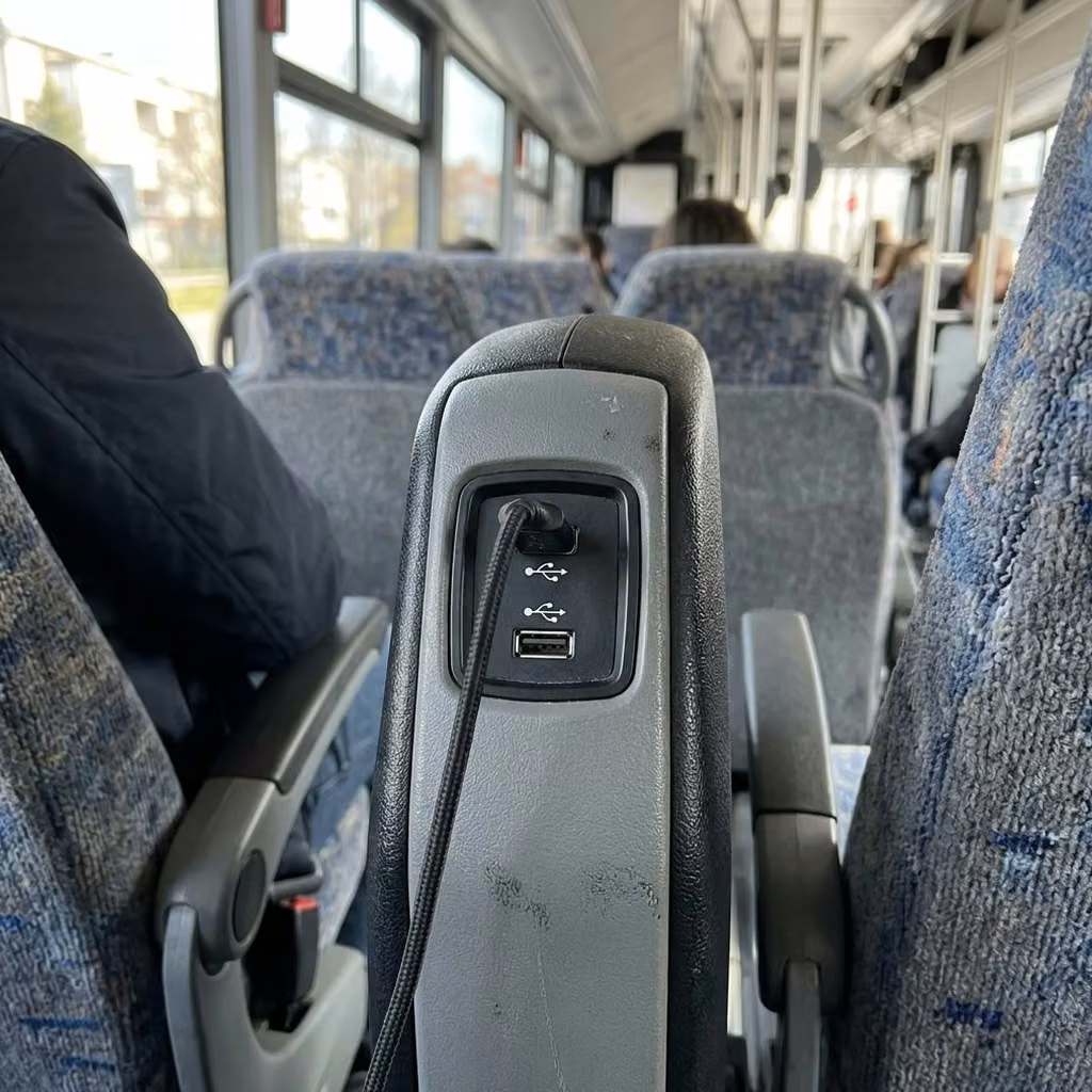 rome 28 passenger minibus usb charging