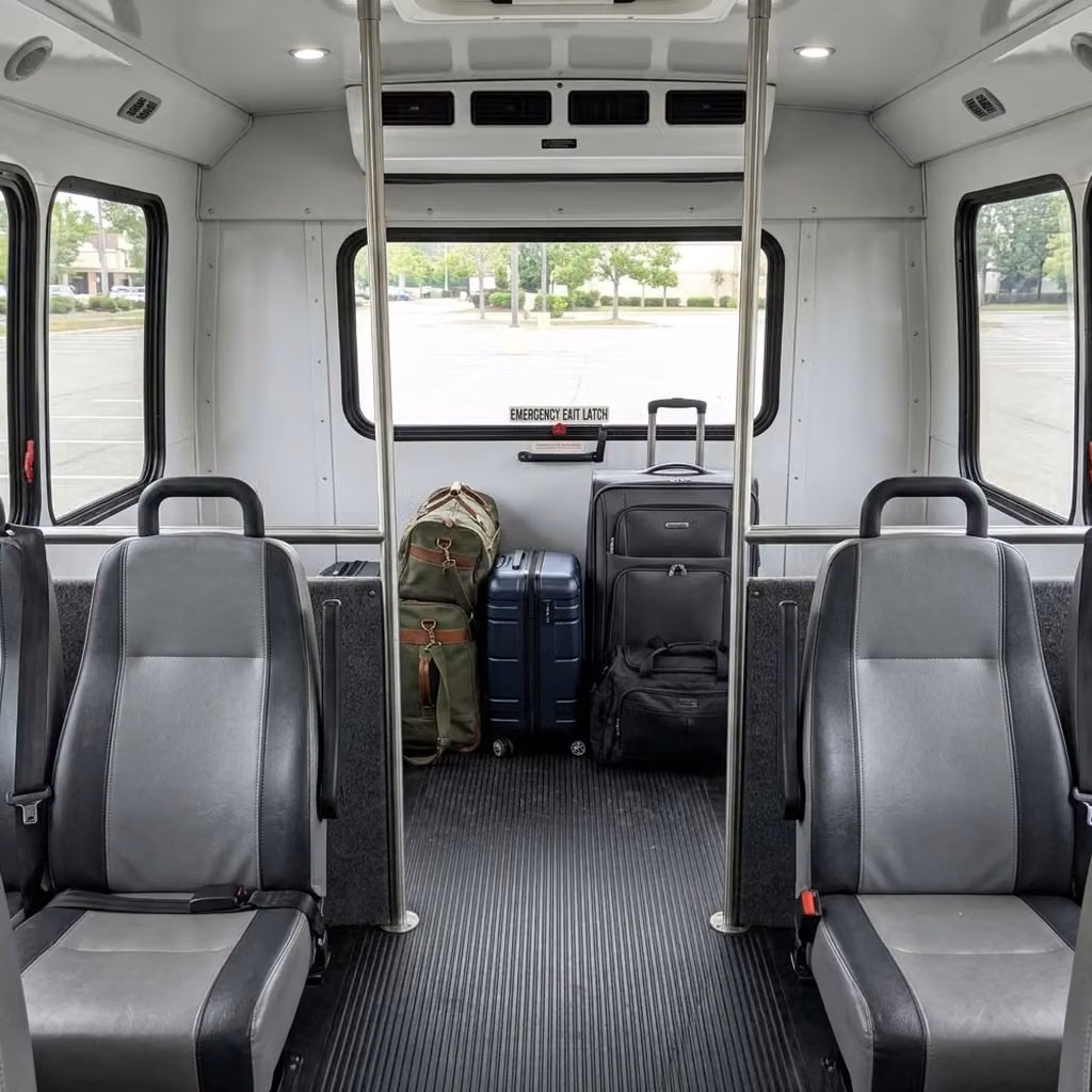 rome 30 passenger minibus luggage area