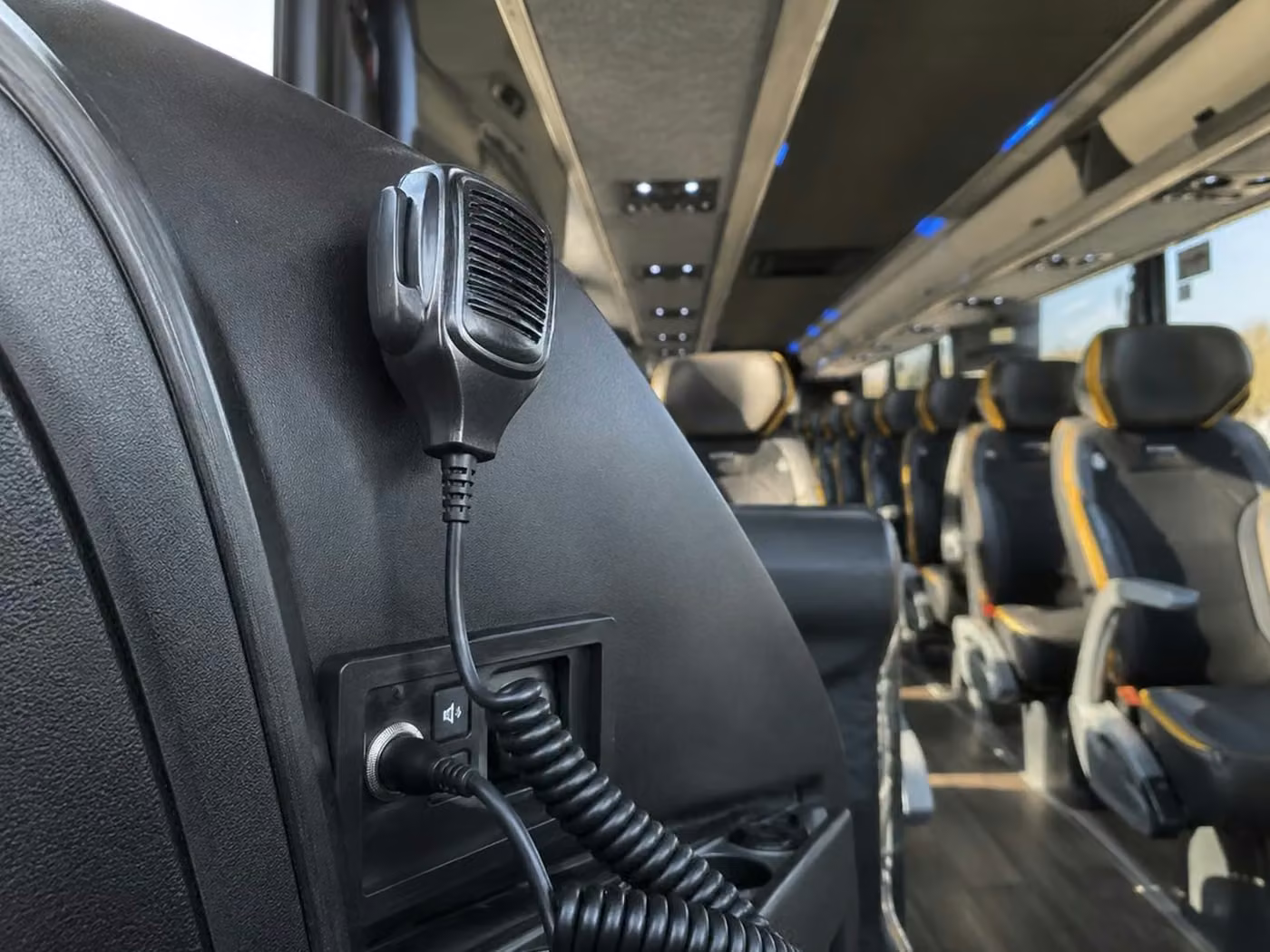 rome charter bus pa system
