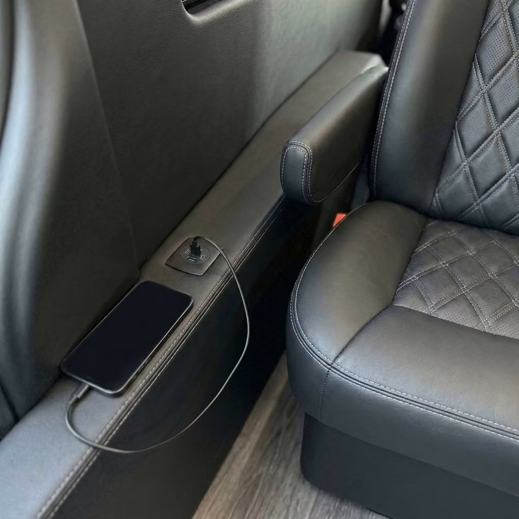 rome sprinter van rental with driver usb charging