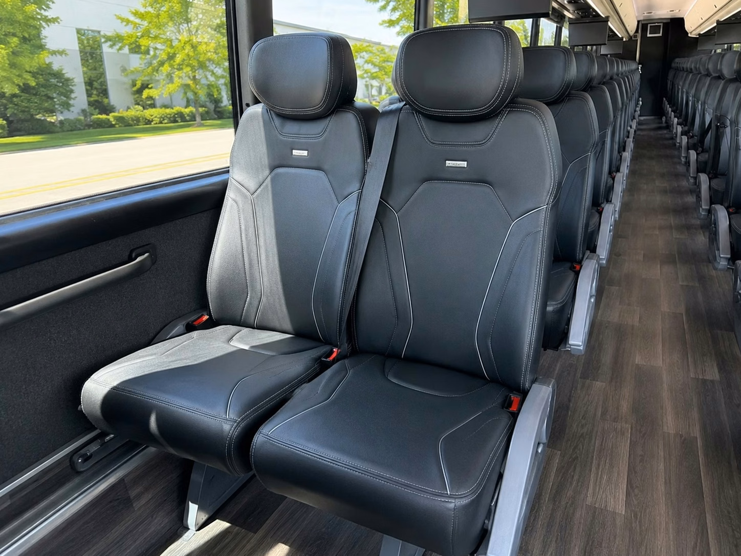 56 passenger charter bus inside